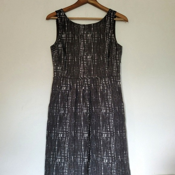 JCREW sleeveless contessa sheath tweed dress button pockets  workwear grey white - Picture 3 of 3